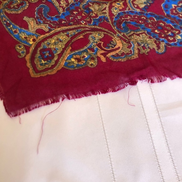 Vtg Emanuel Geraldo Paisley Print Scarf - Picture 5 of 9